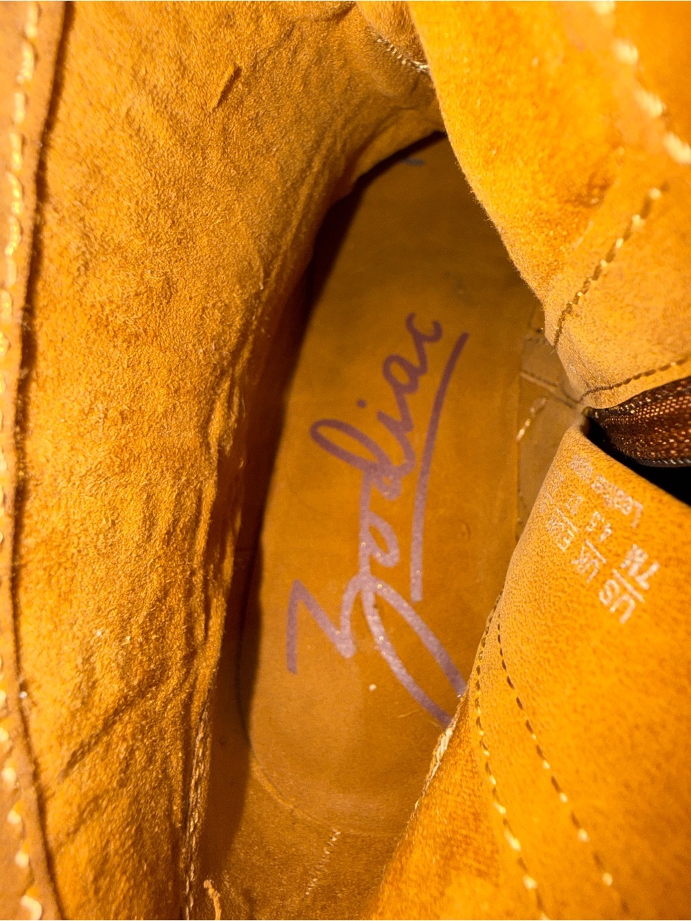 Zodiac Brown Leather Wedge, Side-Zip, Ankle Boots - Picture 14 of 14